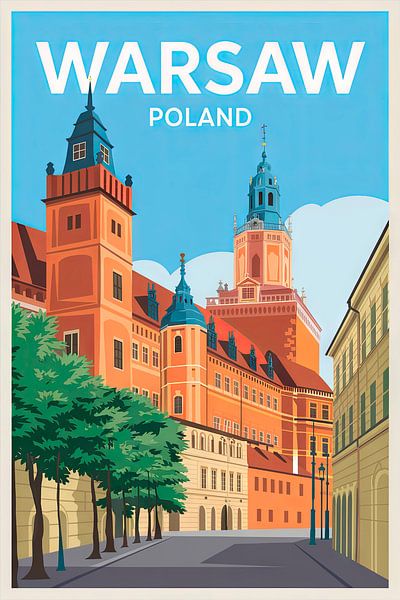 Varsovie, Pologne par Poster Art Shop