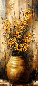 Goldene Blumen Stillleben