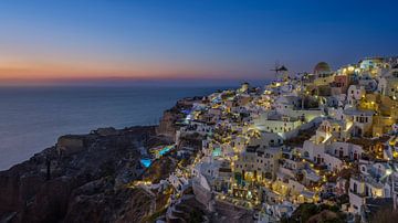 Santorini - Oia in het blauwe uur