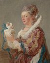 Jean-Antoine Watteau. Een Vrouw Met Een Hond van 1000 Schilderijen thumbnail