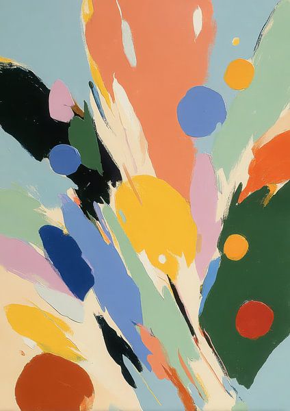 Colourful Leaves - Abstract Matisse Painting by Niklas Maximilian