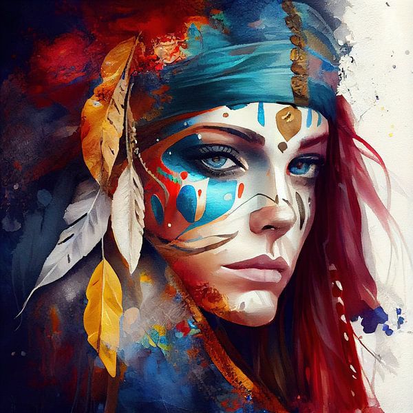 Powerful Warrior Woman #9 van Chromatic Fusion Studio