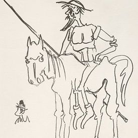 Don Quichot en Rocinante van Wieland Teixeira