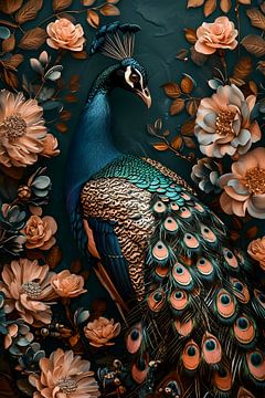 Artful Peacock by But First Framing
