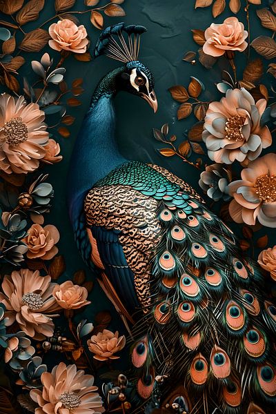 Artful Peacock by But First Framing