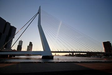 Erasmusbrug tijdens zonsondergang van André Muller