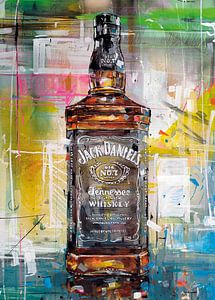 Jack Daniels No.7 schilderij van Jos Hoppenbrouwers