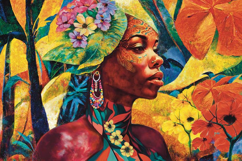 African Queen and little bird by Karen Nijst