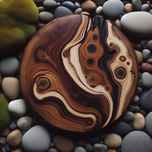 organisch in hout patroon