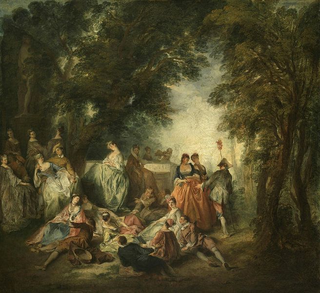 Fête Galante, Nicolas Lancret by Masterful Masters