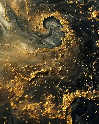 Waterkolk Goud Zwart