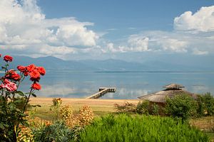 Vue sur le lac Prespa en Macédoine