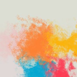 Vibrant abstract art, bold colorful home decor by Dina Dankers