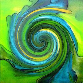 Spiralen in Grün 04  – Die Geometrie des Werdens von Kerstin Franz