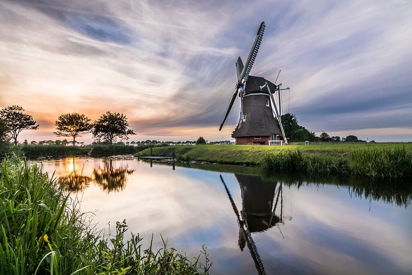 Zonsondergang bij de Krimstermolen von Ronnie Schuringa