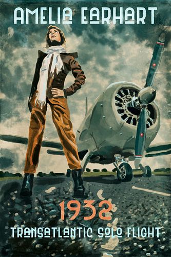 Amelia Earhart, 1932, transatlantic solo flight