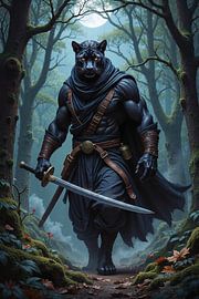 SCHWARZER PANTHER – Ein Krieger wie eine Raubkatze im mystischen Wald