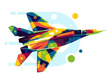 MiG-29 Fulcrum in der Pop-Art von Lintang Wicaksono
