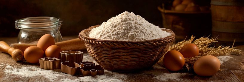 Meel en eieren van Poster Art Shop