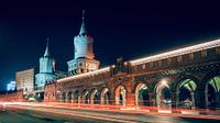 Berlin bei Nacht – Oberbaumbrücke van Alexander Voss thumbnail