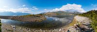 Kluane Lake Yukon, ultra panoramic lake view