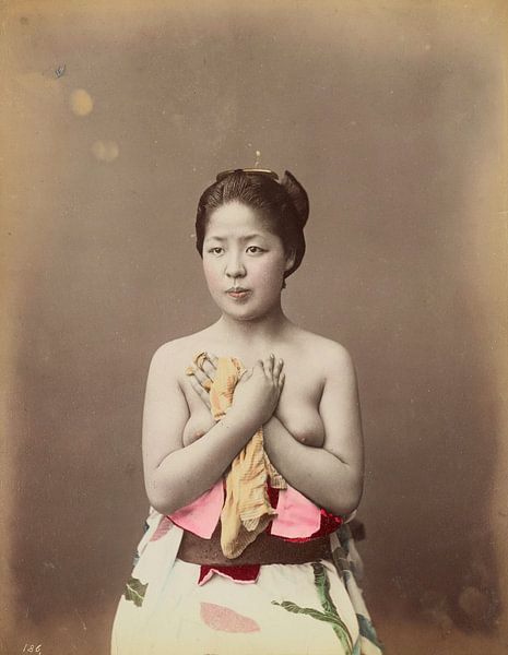 Oben-ohne-Frau, Vintage, Japan, 1800er von Atelier Liesjes