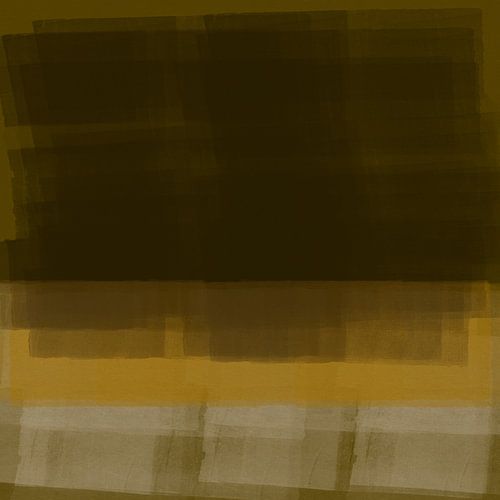 Bruin, geel, wit. Abstract kleurrijk schilderij geïnspireerd door Mark Rothko