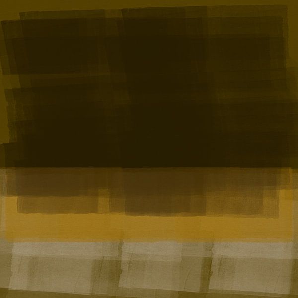 Braun, gelb, weiß. Abstrakte bunte Malerei inspiriert von Mark Rothko von Dina Dankers