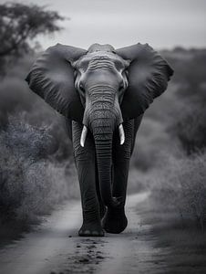 Elefant in der Savanne V2