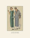 La veste en tweed | Vintage mode prent | Historische Art Deco  fashion  design van NOONY thumbnail