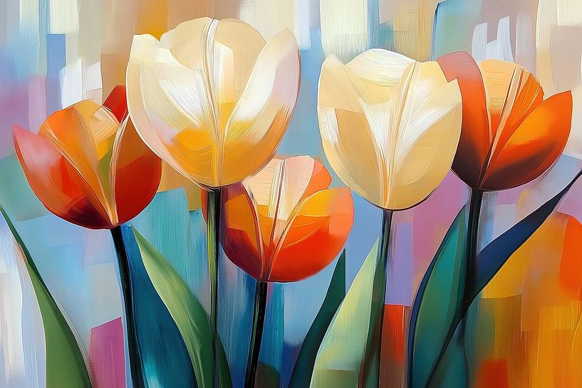 Tulpen abstract van Imagine
