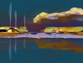 Landschaft, Der violette Ort.