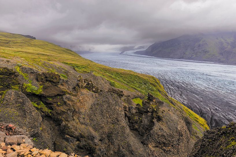 Skaftafellsjökull gletsjer in het nationaal park Skaftafell, IJsland van Sjoerd van der Wal Fotografie