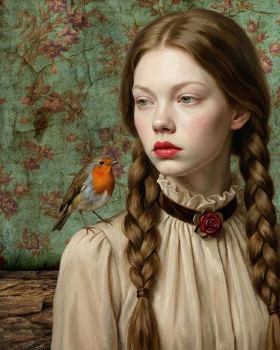 a Girl and a Bird von J.O. Han