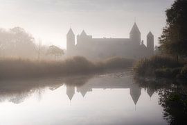 Westhove Castle on a misty morning by Thom Brouwer