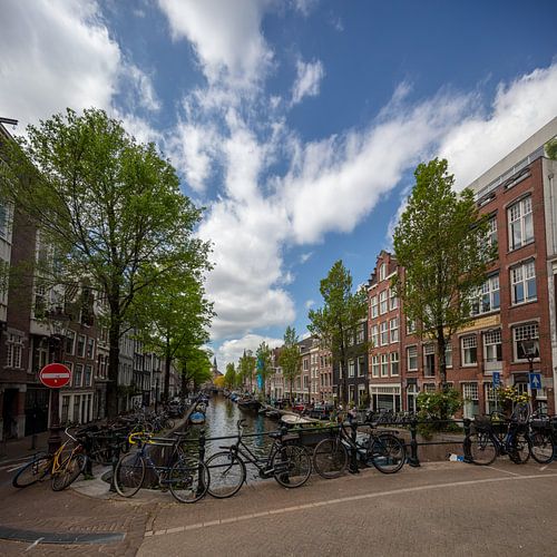 Brug en Grachtenpanden in Amsterdam