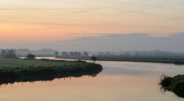 Lever de soleil sur la rivière Vecht sur Sjoerd van der Wal Photographie