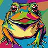 Frosch Pop Art Portrait von MIROKKU