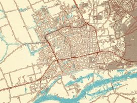 Karte von Wageningen im Stil von Blue & Cream von De Kaartenwinkel