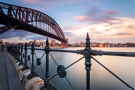 Sunset over Sydney – the Harbour Bridge and the skyline by Jiri Viehmann