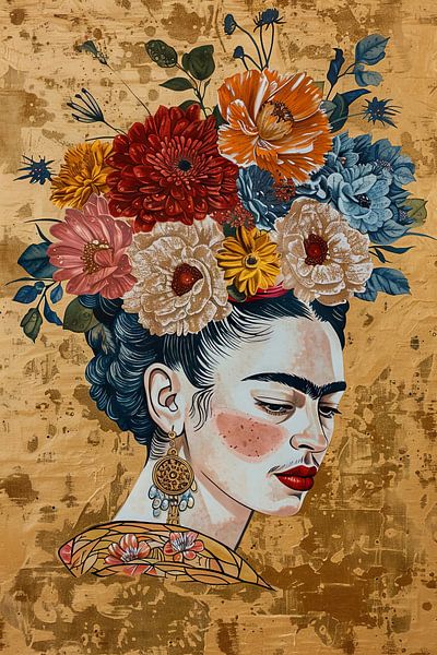 Frida Blumenmanifest von Poster Art Shop