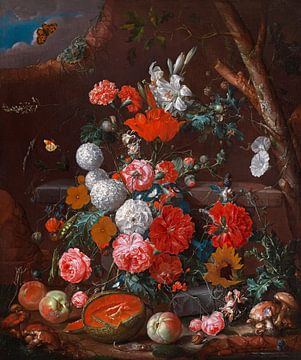Stilleven met bloemen en fruit, Cornelis de Heem