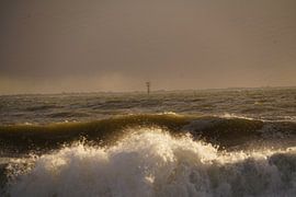 Approaching squall at Westerschouwen beach by Jan Nuboer