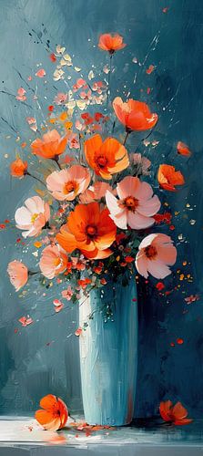 Nature morte aux fleurs colorées