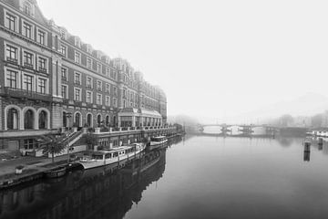 Amstelhotel on a foggy morning. by By Karin