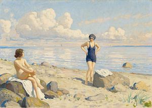Mädchen am Strand, Båstad