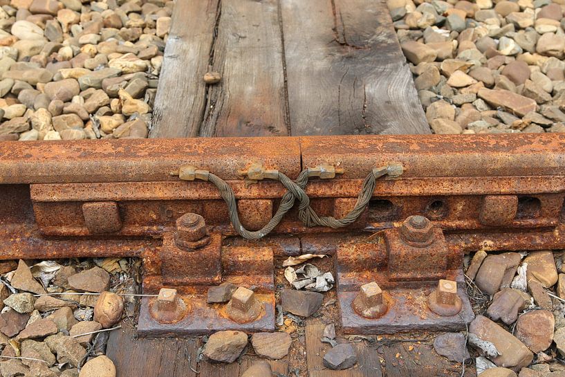 spoor rails met spoorbielzen von Frans Versteden