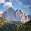 Ranui kerk met Dolomieten berg in de herfst van iPics Photography