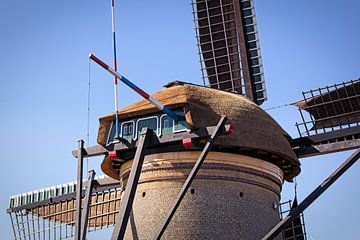 Kappe der Windkraftanlage in Kinderdijk