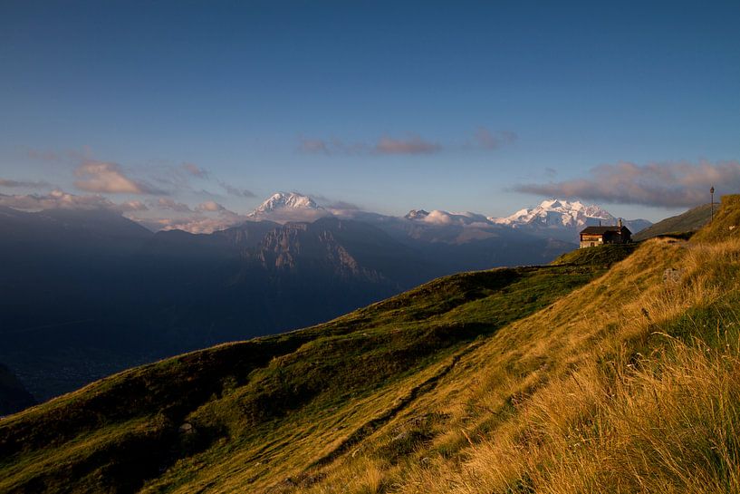zonsopkomst in Belalp Zwitserland von Paul Wendels